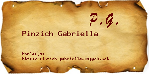 Pinzich Gabriella névjegykártya